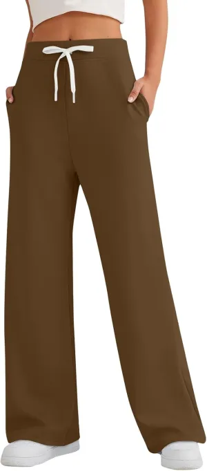 Women's High Waisted Sweatpants Workout Active Joggers Pants Baggy Lounge Bottoms Active Pants with Pockets