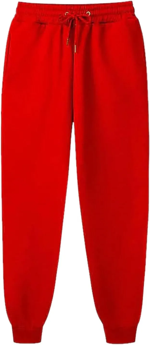 Women's High Waisted Sweatpants Workout Active Joggers Pants Lounge Bottoms Drawstring Elastic Waist Athletic Pant
