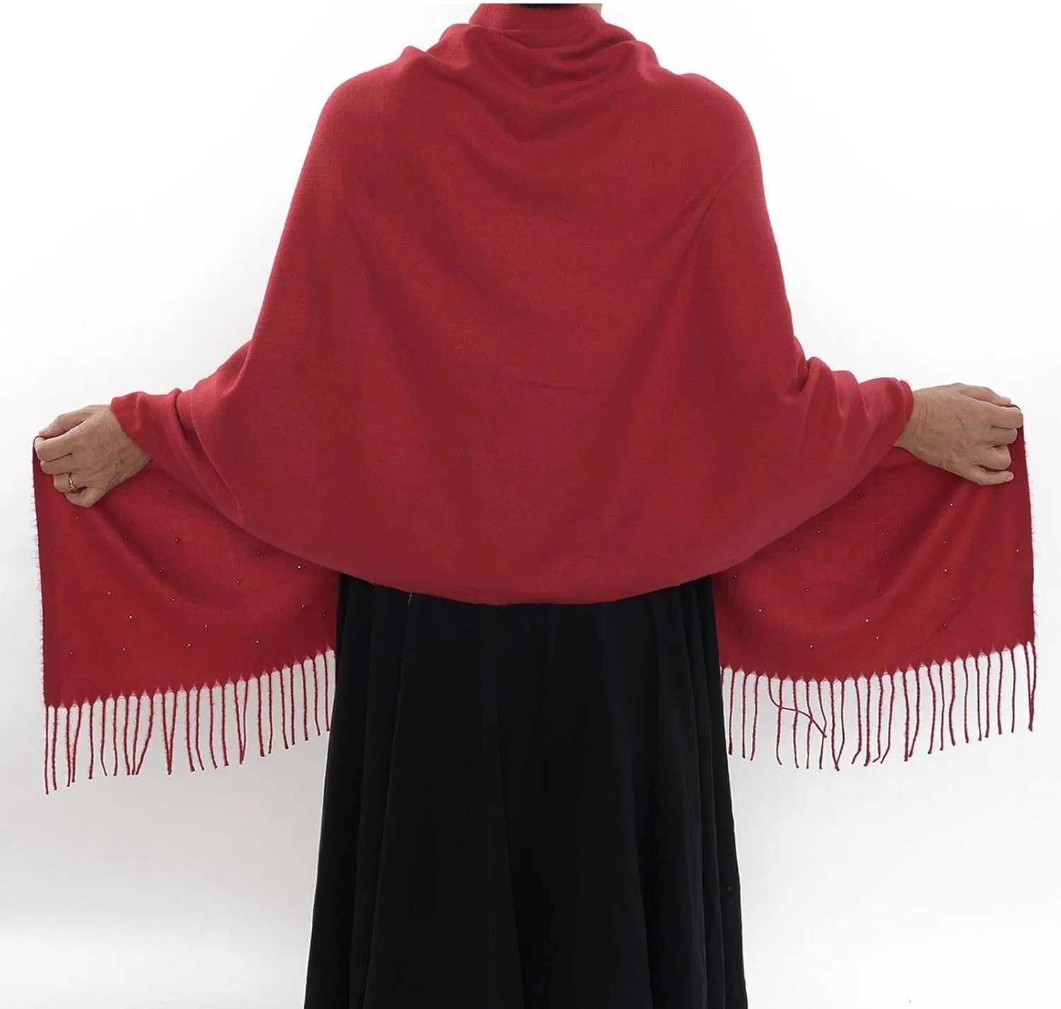 Women's Pearl Shawl Wraps Open Front Poncho Cape Oversized Sweaters Casual Fashion Cardigan Shawls for Fall Winter