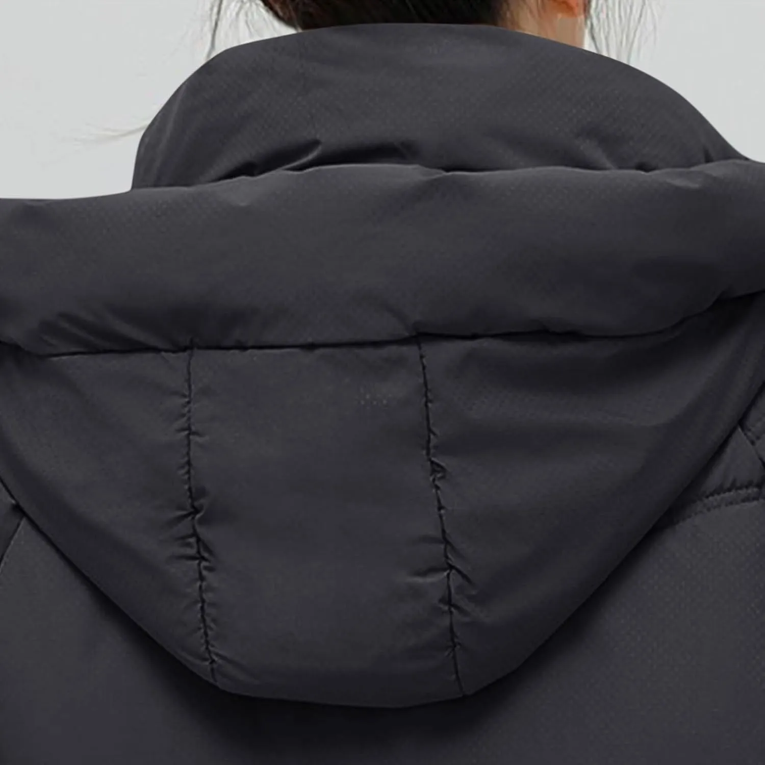 Women's Puffer Jacket Cowl Neck Down Coat Loose Hooded Quilted Padded Jackets Winter Warm Casual Outwear Outfit