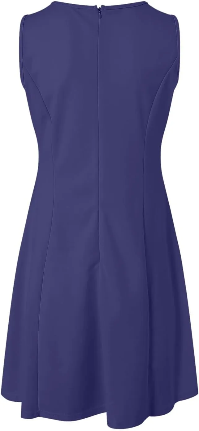 Womens Summer Sleeveless Boat Neck Mini Dress Slim Fitted Party Club Little Short Dresses Cute Sexy Bodycon Dress