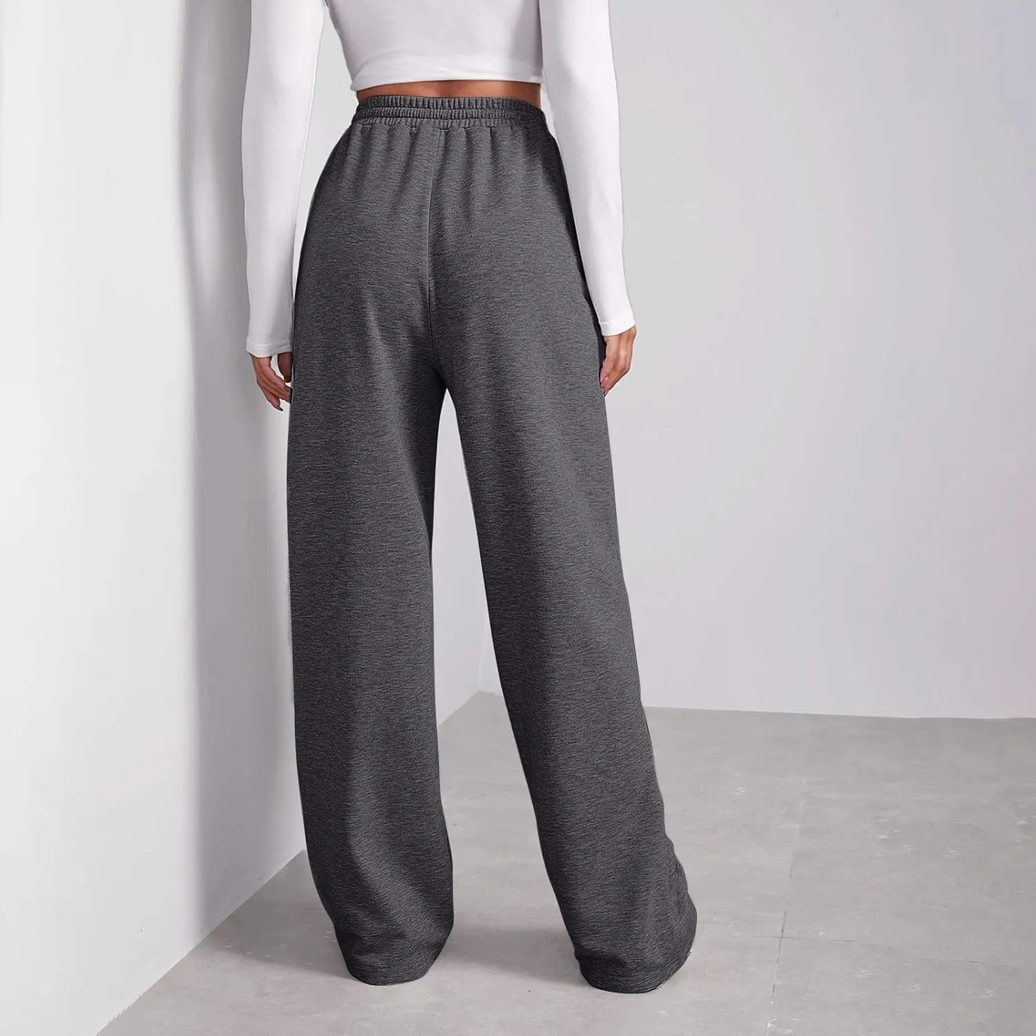 Womens Sweatpants Drawstring High Waisted Bottoms Plus Size Joggers Running Comfy Ski Hiking Pants Trousers