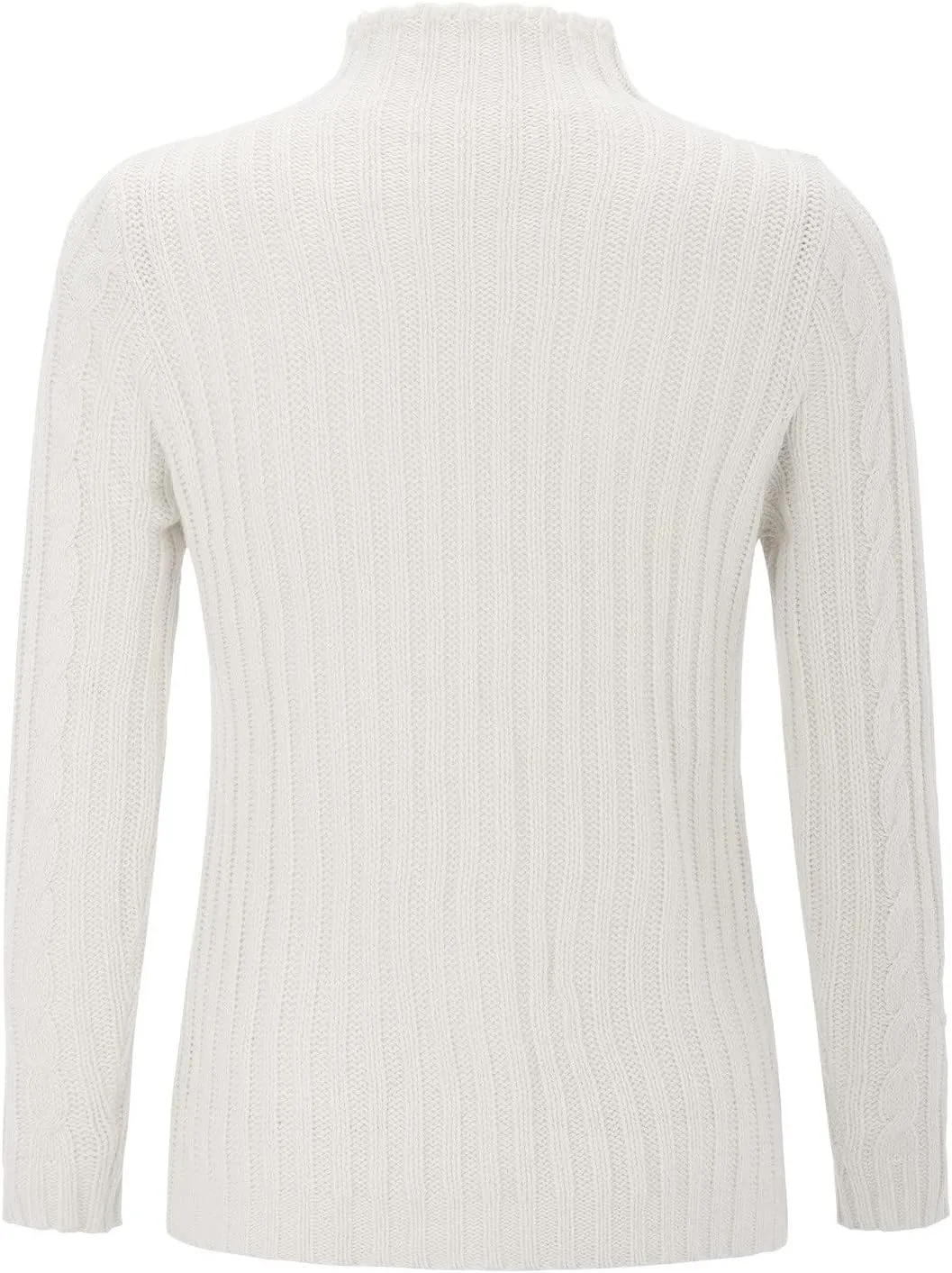 Women's Turtleneck Knit Pullover Long Sleeve Casual Oversized Sweater Tops Womens Fall Tops Ribbed Knit Sweater