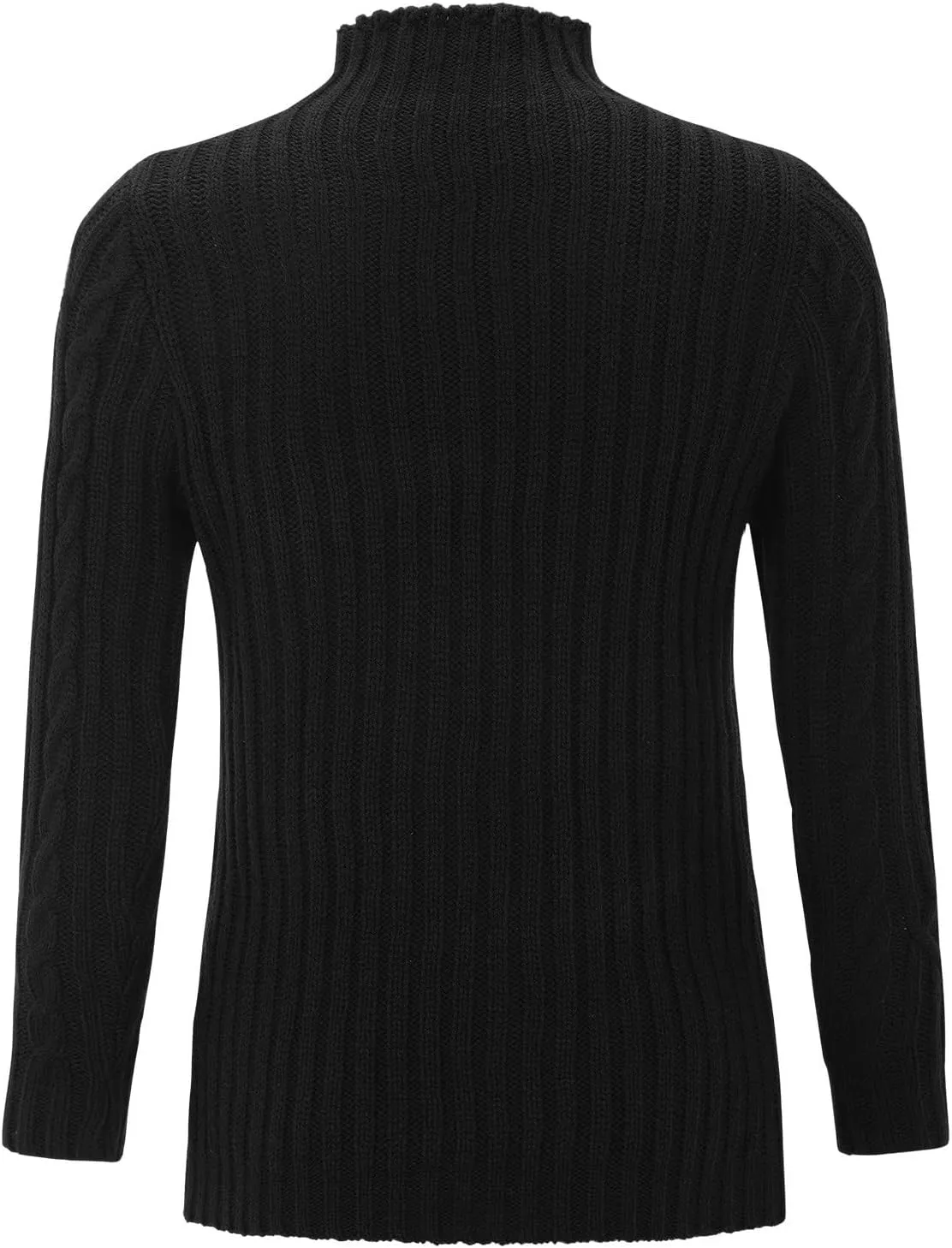 Women's Turtleneck Knit Pullover Long Sleeve Casual Oversized Sweater Tops Womens Fall Tops Ribbed Knit Sweater
