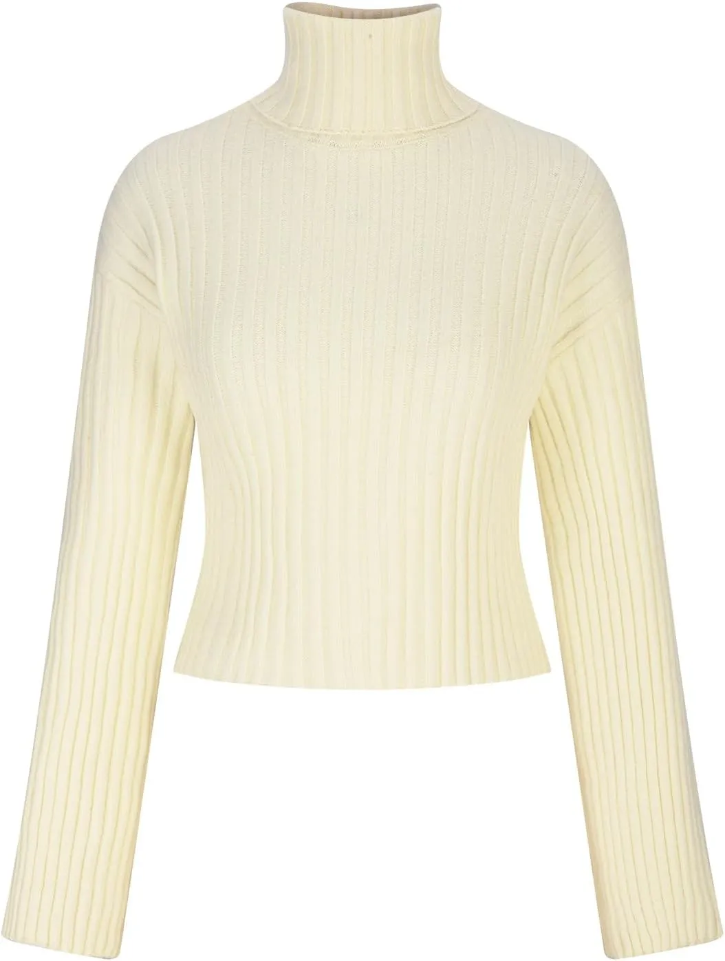 Women's Turtleneck Sweater Oversized Elasticity Fall Winter Fuzzy Knit Tops Soft Chunky Warm Pullover Sweater Tops