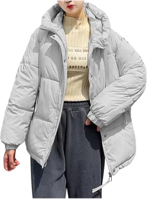 Women's Winter Thickened Padded Warm Down Coat Jacket Quilted Hooded Puffer jacket Oversized 2024 Trendy Parka Outerwear