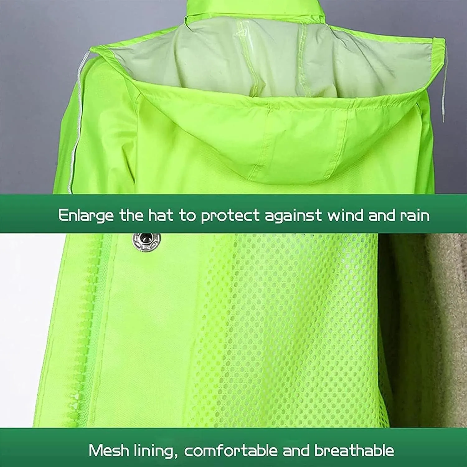 Work Raincoat Men's and Women's Raincoats Classic Adult Raincoats Breathable Reflective Hoods and Trousers Raincoats Workwear Motorcycle Fishing Clothes(Medium)