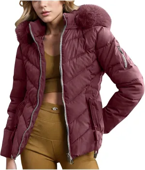 XOWRTE Women's Down Jacket Winter Mid Lenght Down Puffer Coats Ladies Lightweight Jackets Woman Hooded Thick Warm Parka