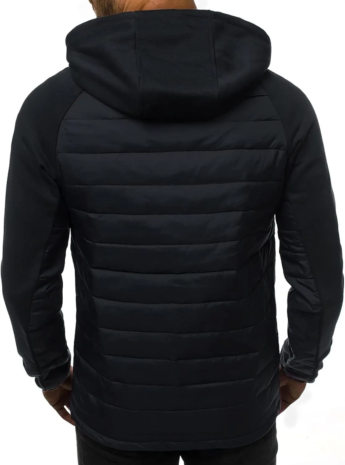 Ymosrh Coats for Men Men's Casual Camouflage Sports Sweatshirt Long Sleeve Zipper Hooded Jacket Coat Leather