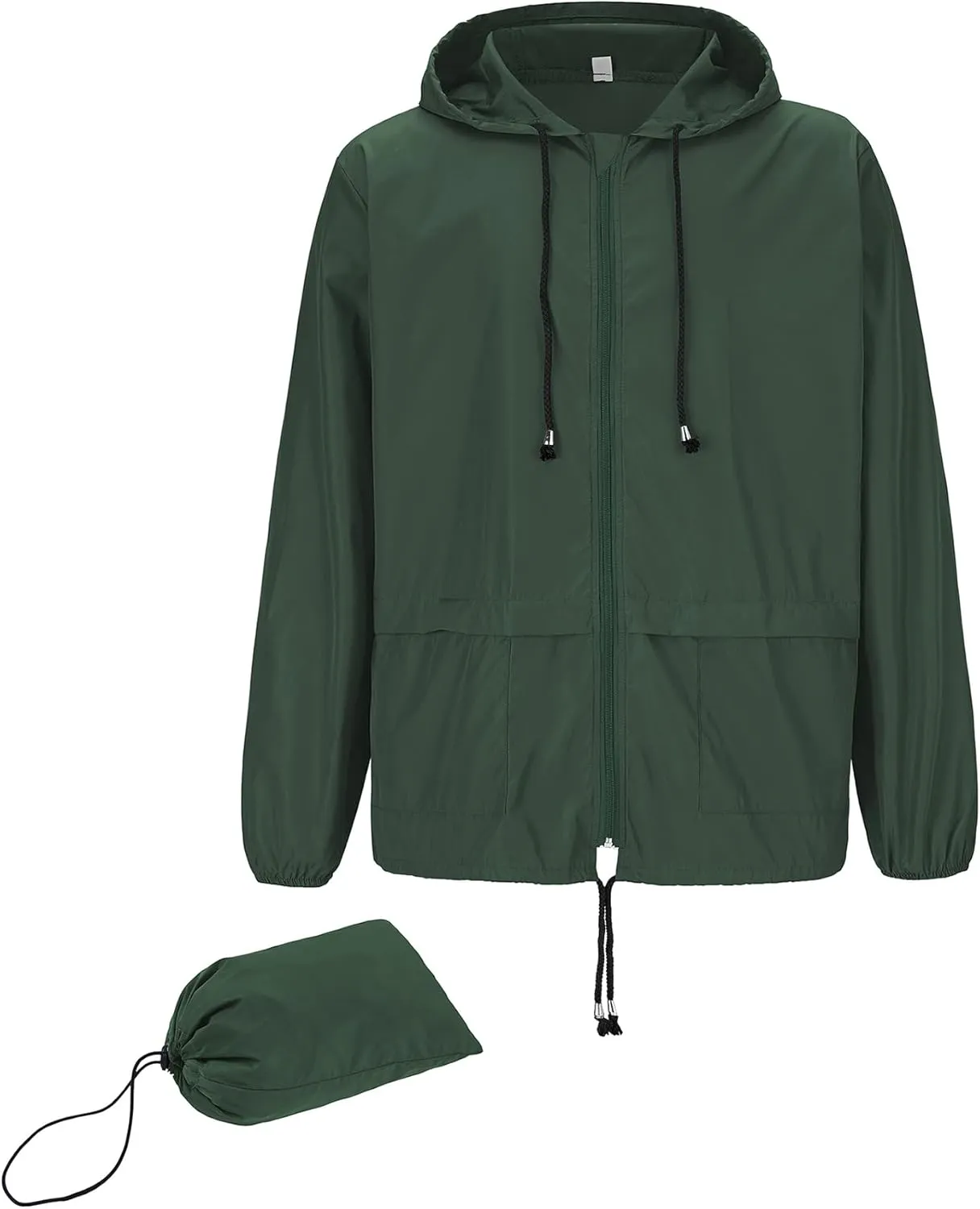 Zando Raincoat for Men Packable Rain Jacket Waterproof with Hood Outdoor Windbreaker Jackets Lightweight Cycling Raincoats